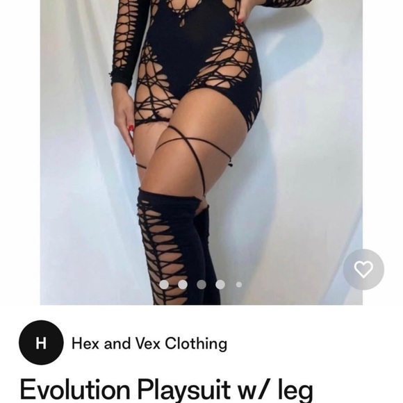 Hex & Vex Rave festival braided bodysuit - Picture 4 of 7